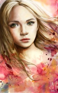colorful fantasy girl illustration art