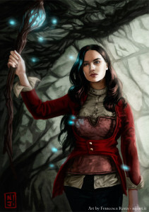 witch girl wizard magic fantasy illustration art d&d