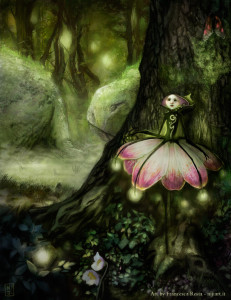 faerie nature fantasy creatures children illustration art